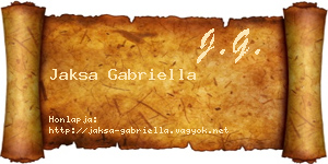 Jaksa Gabriella névjegykártya