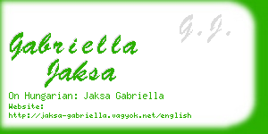 gabriella jaksa business card